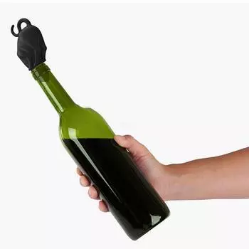 Silicone Bottle Easy To Clean Cute And Fun Creative Style Must Have Black Need Wine Accessories Barware Kitten Wine Cork