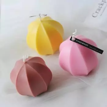 Silicone Candle Making Mold Geometric 3D Shape Resin Epoxy Soap Cake Handmade DIY Craft Mould Form for Candles