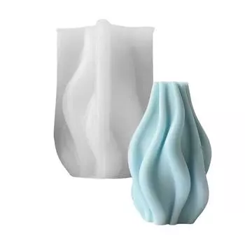 Silicone Candle Mold 12.5x8CM Durable Wave Shape Column For Weddings And Personalized Gifts For Crafting Candles