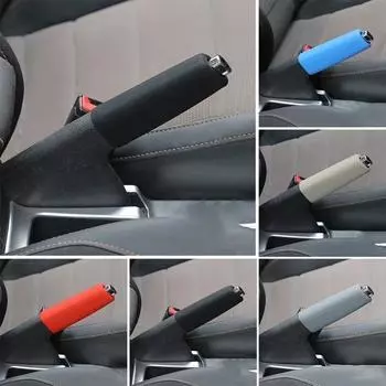 Silicone Car Handbrake Cover Anti-slip Easy to Install Handbrake Grip Cover Car Hand Brake Sleeve Car Interior Accessories серый