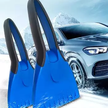 Silicone Car Ice Shovel Winter Car Windscreen Snow Brush Soft Anti-slip Handle Snow Shovel Car Accessories Snow Removal Tools красный