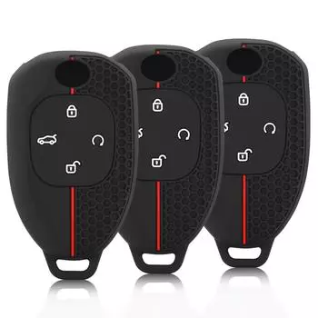 Silicone Car Key Case Cover Shell for Trumpchi GAC 2021 Empow J11 J12 J13 J14 J15 J16 GS8 Protector Accessories чёрный