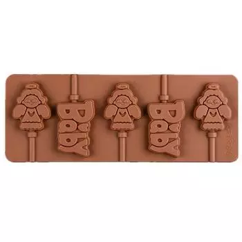 Silicone Cartoon Chocolate Moulds DIY Lollipop Mold Kitchen Baking Tool Children Birthday Party Gift Decoration