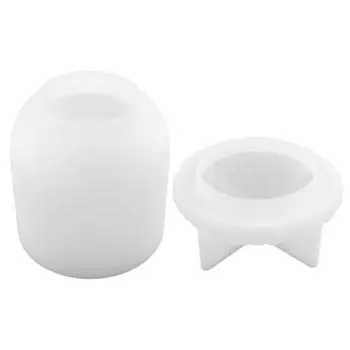 Silicone Container Mold Plaster Epoxy Resin Candle Jar Casting Molds Home Decor