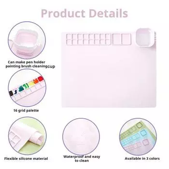 Силиконовый коврик для творчества со складной антипригарной портативной поверхностью, простая в обслуживании чашка для самостоятельного складывания картин зелёный