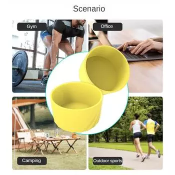Silicone Cup Bottom Cover 7.8x4.3CM Heat Insulation Coaster Sleeve Water Bottle Cup Base Protective AntiSlip Bottom Sheath as shown чёрный