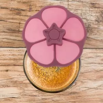 Silicone Cup Lid Sealed Creative Cup Lid Mug Glass Ceramic Cup Dust-proof Nordic Cup Lid Bowl Covers Drinkware Kitchen Dining синий