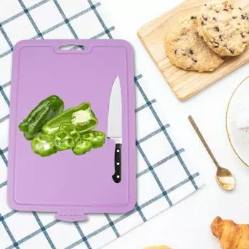 Силиконовая разделочная доска, складной двусторонний нескользящий коврик для резки, пищевой без BPA, можно мыть в посудомоечной машине, кухонные инструменты зелёный