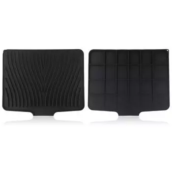 Silicone Dish Drying Mat Boards 40x33cm Bowl Dish Drying Mat Sink Drainer Large Heat Resistant Tables Trivet Kitchen Accessory белый