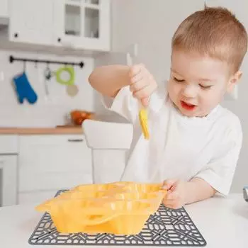 Silicone Dish Drying Mat Multi-Use Silicone Dish Drying Mats Easy Clean Slip Resistant Kitchen Dish Drain Drying Pad For синий