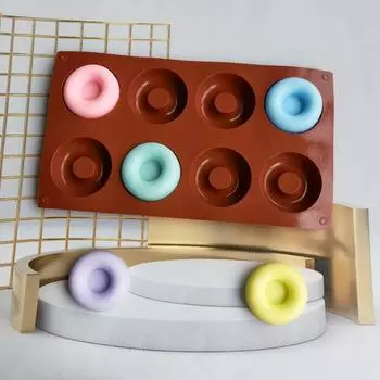 Silicone Donut Maker Non-Stick Baking Pastry Cookie Chocolate Mold Muffin Cake Mould Dessert Decorating Tools кирпич красный