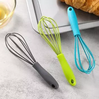 Silicone Eggs Whisk Portable Mixer Frothers Household Eggs Blender Handheld Whisk Eggs Beater зелёный