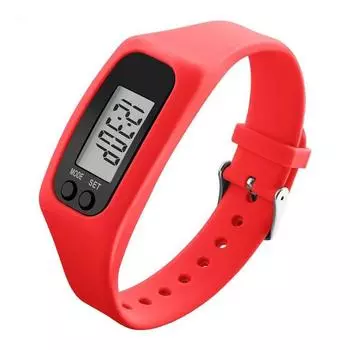 Silicone Electronic Pedometer Wristband Watch Multifunctional Pedometer Health Sports LED Electronic Watch Bracelet