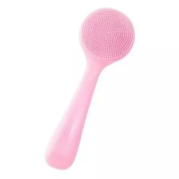 Silicone Facial Cleansing Brush Makeup Residues Removal Exfoliator Face Cleaning Scrubber Long Handle Cleanser Face Wash Brush