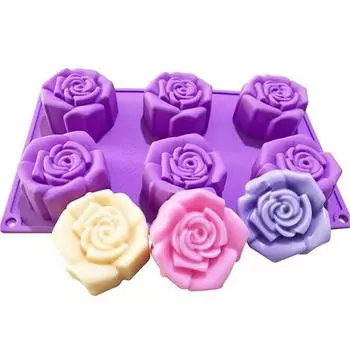 Silicone Flower Molds - Food Grade Rose Silicone Mould For Baking Ice Cake Jelly Chocolate Crafts BPA Free and Dishwasher Safe