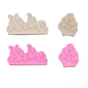 Silicone Fondant Molds Chocolate Mould Silicone Cake Moulds Flame Shaped Silicone Material Baking Gift for Baking Lover B серый