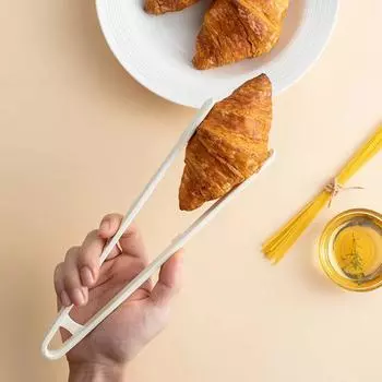 Silicone Grill Tongs Non-Stick Food Bread Clip Heat Resistant BBQ Salad Cooking Serving Clamp Steak Pasta Clip For Kitchen