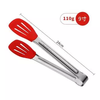 Silicone Hollow Head BBQ Tongs Bread Steak Clips Nonstick Meat Salad Clamp for Home Cooking Utensils Kitchen Accessories
