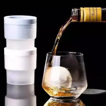 Silicone Ice Block Mold Sphere Stackable Slow Melting DIY Ice Ball Maker Food Grade Ice Block Tray For Cocktail Whiskey Drink
