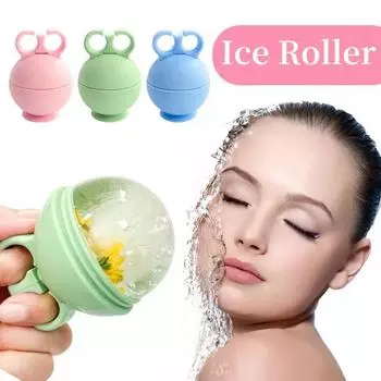 Silicone Ice Roller Cold Therapy Cooling Face Silicone Ice Cube Mold Freezable Multi-functional Ice Massage Roller Ankle Sprain