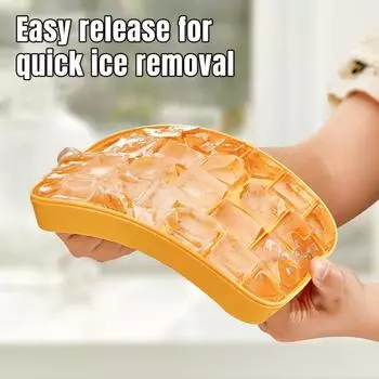 Silicone Ice Tray Mold with Lid Spill-Resistant Creative Building Block Ice Cubes Maker for Coffee Whiskey Cocktail Easy Release Stackable Freezer белый