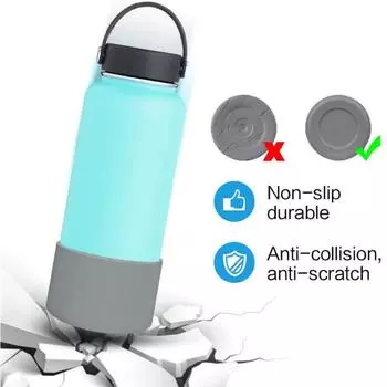 Silicone Insulated Cup Sleeve Sports Cup Glass Bottom Protective 7.5 Diameter