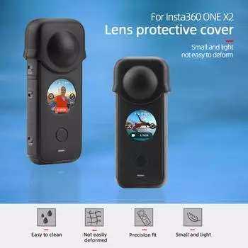 Silicone Lens Protective Cap Camera Cover Shell Camera Accessory for Insta360 ONE X2 Sports Camera Lens Cover Guard