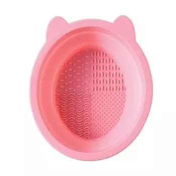 Silicone Makeup Brush Cleaning Bowl Foldable Cosmetic Brush Cleaner Makeup Brush Cleaning Mat Cosmetic Holder Multifunction