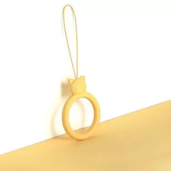 Silicone Mobile Phone Pendant Finger Ring Anti-lost Phone Short Lanyard Mobile Phone Case