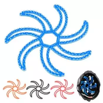 Silicone Motorcycle Helmet Liner Anti-deformation Pad Ventilate Breathable Cycling Helmet Ventilation Liner with Seven claws чёрный