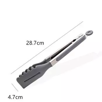 Silicone Non-Stick Food Clips Hollow Drain Oil Barbecue Tongs Buffet Steak Pasta Clamp Home Kitchen Items All with Free Shipping