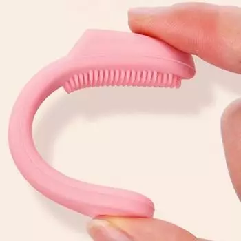 Силиконовая щетка для носа, очиститель пор для лица, портативная двухсторонняя массажная щетка от черных точек, инструмент для чистки красоты, скраб для носа и лица синий