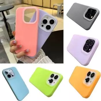 Silicone Phone Case for IPhone 16 Pro Shockproof Case Protective Phone Cover Anti-fingerprint Phone Case iPhone16promax фиолетовый