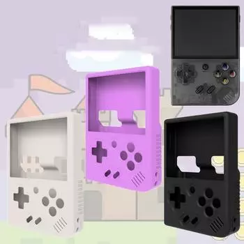 Silicone Protective Cover Shockproof Soft Protective Skin Cover Anti-Slip with Lanyard for MIYOO MINI Plus Handheld Game Console фиолетовый