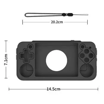 Silicone Protective Sleeve Skin with Lanyard Protective Case Protective Cover for Anbernic RG35XX H Retro Handheld Game Console фиолетовый
