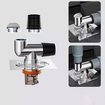 Silicone Ring Anti-Odor Floor Drain Rapid Drainage Washing Machine Drain Pipe Kitchens