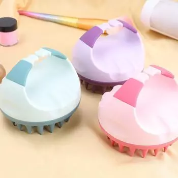 Silicone Shampoo Head Scalp Massage Brush Body Hair Washing Comb Shower Brush Bath SPA Shower Brush Massage Hair Brush фиолетовый