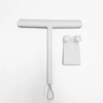 Silicone Shower Squeegee Scraper Plastic Washing Wiper Labor-saving Glass Clean Scraper Bathroom
