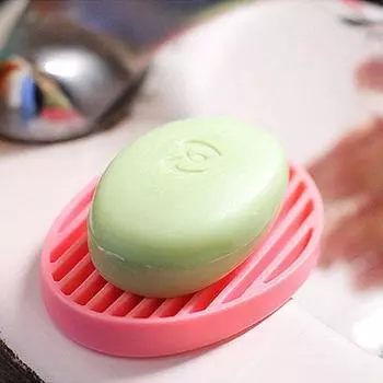 Силиконовая мыльница для ванной комнаты, модная мыльница, держатель для мыла, сливная симпатичная мыльница разноцветный