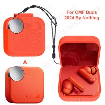 Silicone Soft Protective Earbuds Case Shockproof with Lanyard Protective Skin Sleeve Anti-Scratch Protective Cover for CMF Buds белый