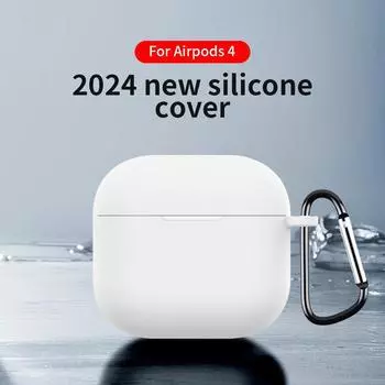 Silicone Soft Wireless BT Earphones Case Protective Cover Shockproof Earbud Case Cover for Airpods 4 (2025) Earphone Accessories оранжевый