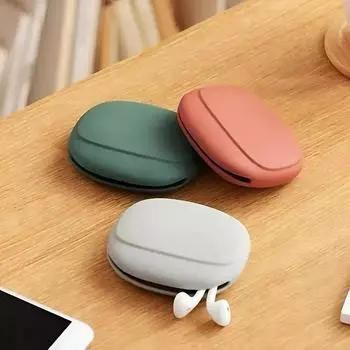 Silicone Storage Bag, Data Cable Storage Bag, Multifunctional And Convenient Headphone Charger Storage Box зелёный