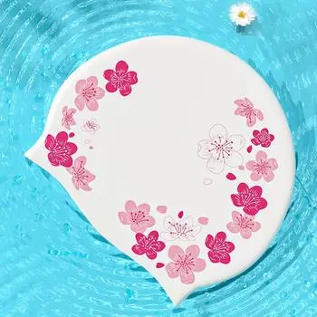 Silicone Swimming Cap High Elastic Swimming Hat Natatorium Diving Cap Women style 5