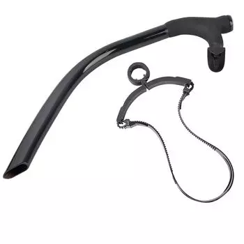 Silicone Swimming Front Breathing Tube Training Professional Adults Snorkel Diving Tube(Black) чёрный