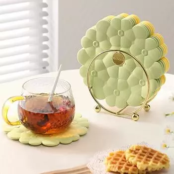 Silicone Table Mat Coaster Hot Dishes Potholder Placemat Multifunctional Pot Holders For Kitchen Heat Resistant Pan Pads as shown