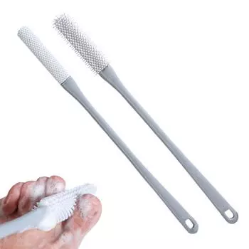 Silicone Toe Brush Nail Brush For Cleaning Fingernails Foot Scrubber In Shower Silicone Bristles Foot Brush Deep Cleaning tool серый