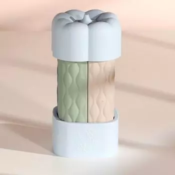 Silicone Travel Bottle Set Empty Liquid Dispenser Portable 4 In 1 Travel Split Bottle for Home бежевый