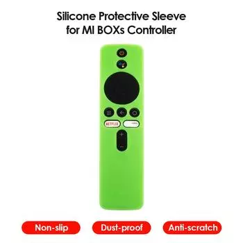 Silicone TV Waterproof Dustproof Soft Control Protector for Xiaomi Mi Box Blue