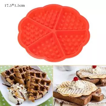 Silicone Waffle Mold Rectangle Shape Cake Mould Non-stick for Oven High-temperature Baking Kitchen Bakeware