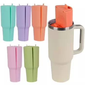 Silicone Water Cup Liner Double-Flavor Lining Compartment Water Cup Sleeve 40oz Thermos Cup Special Water Bottle Accessories зелёный